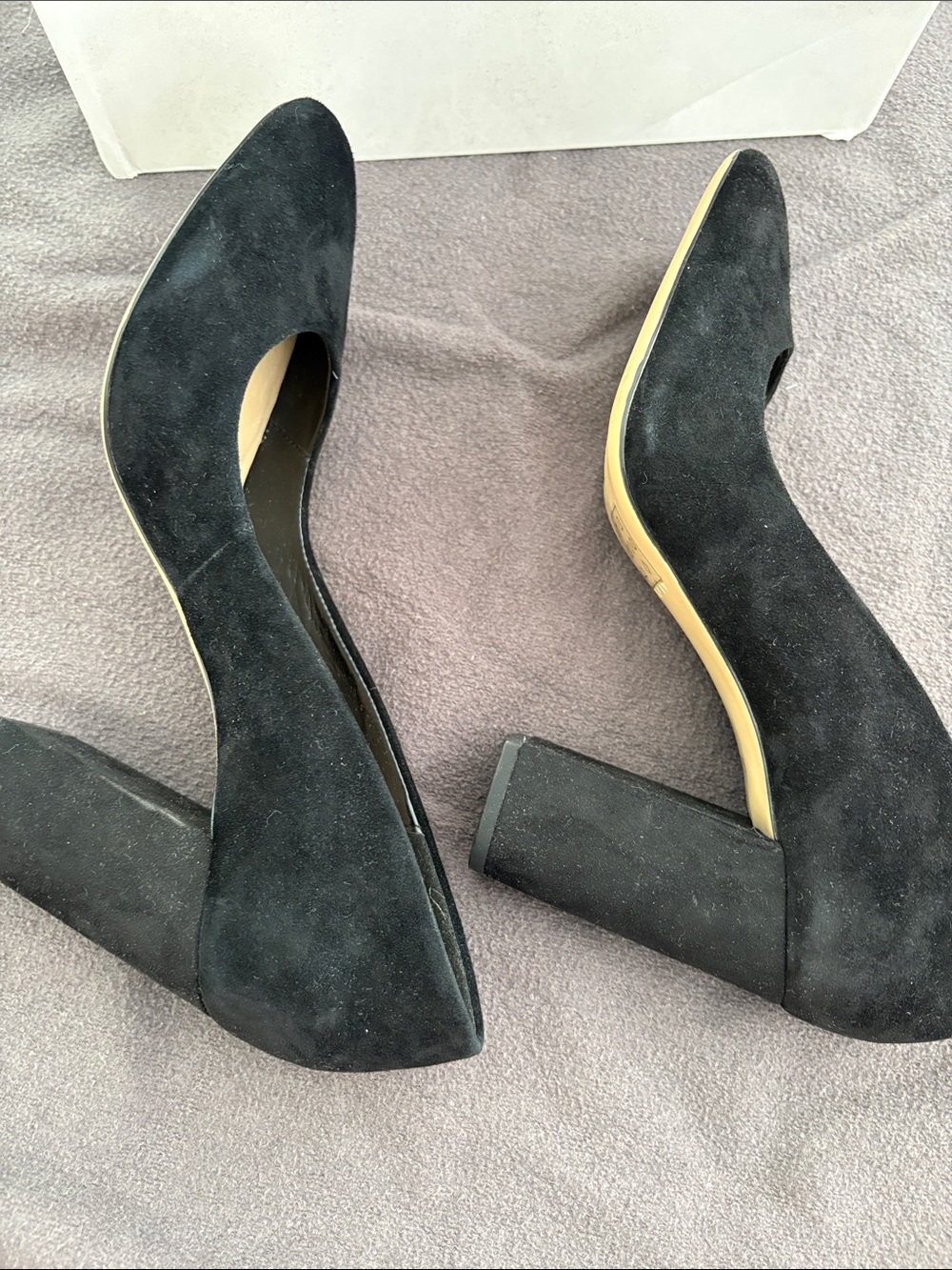 Aldo Black Suede Block Heel Pumps - Picture 4 of 6